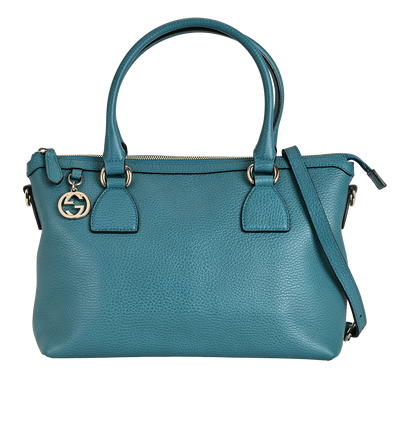 Interlocking GG Tote, £420, Handbags, Blue, Leather, Front view